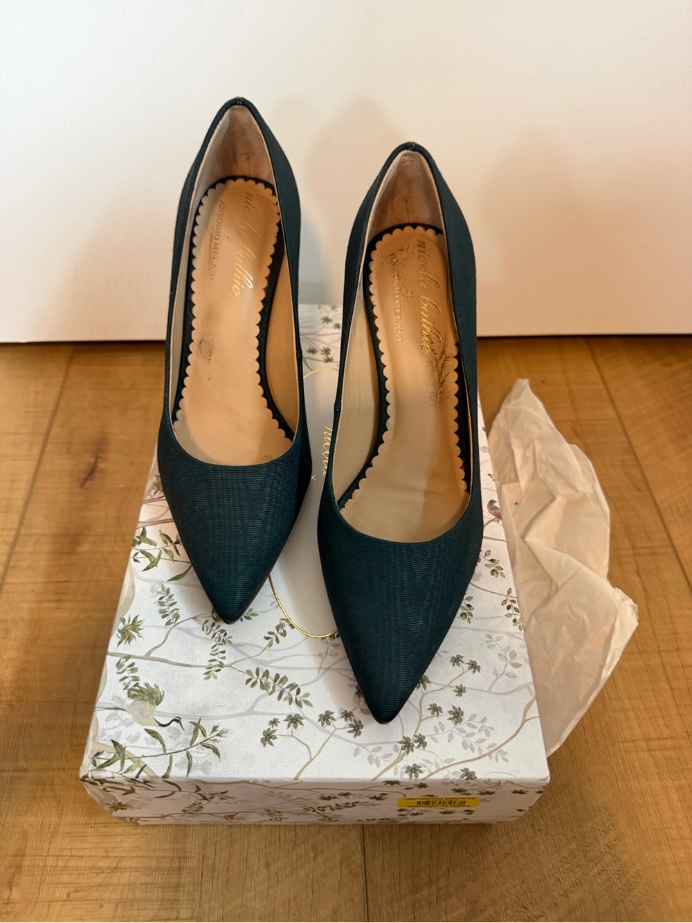 ANTONIO MELANI Teal Pointed-Toe Pumps